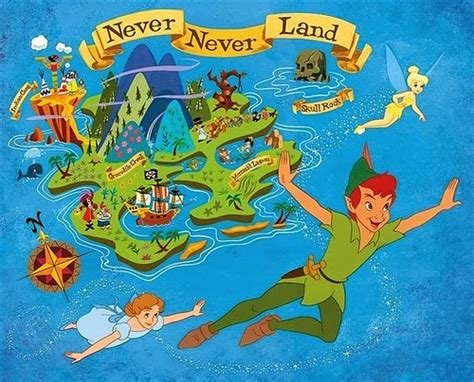 Neverland Map | Peter pan disney, Peter pan neverland, Peter pan