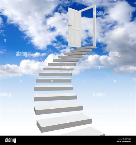 3D stairway to heaven concept Stock Photo - Alamy