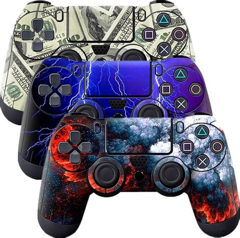 Amazon.com: Skin for Ps4 Controller, 3pcs Whole Body Vinyl Decal Cover ...