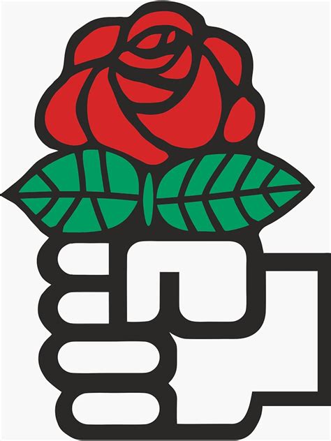 "socialist rose" Sticker by blendjohn | Redbubble