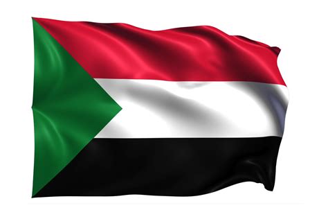 Sudan Waving flag Realistic Transparent Background 15309668 PNG