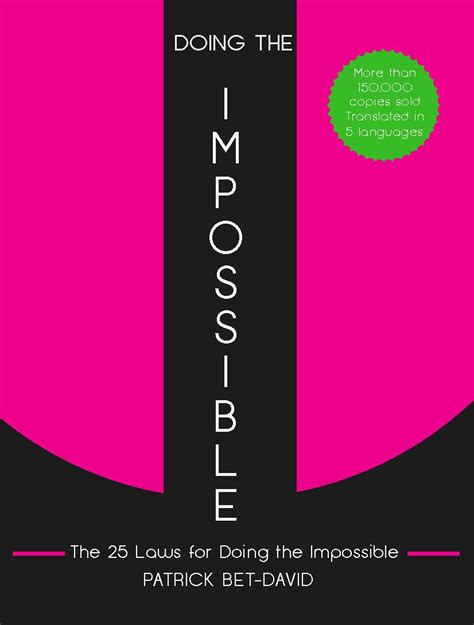 Doing The Impossible: The 25 Laws for Doing The Impossible eBook : Bet ...