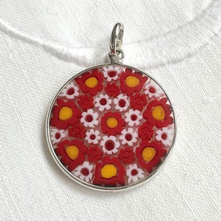 Red Murano glass pendants | Crowded Silver Jewellery