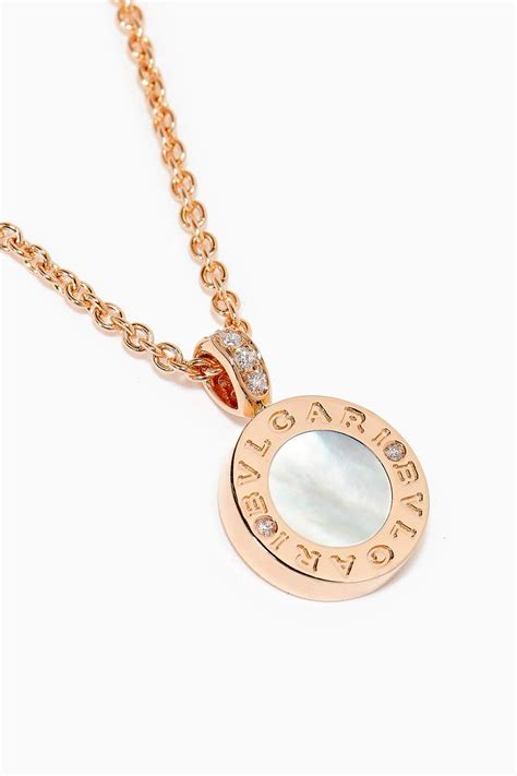 Shop BVLGARI Rose Gold BVLGARI BVLGARI Mother of Pearl & Onyx Diamond ...