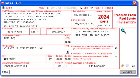 1099-S Software to Create, Print & E-File IRS Form 1099-S