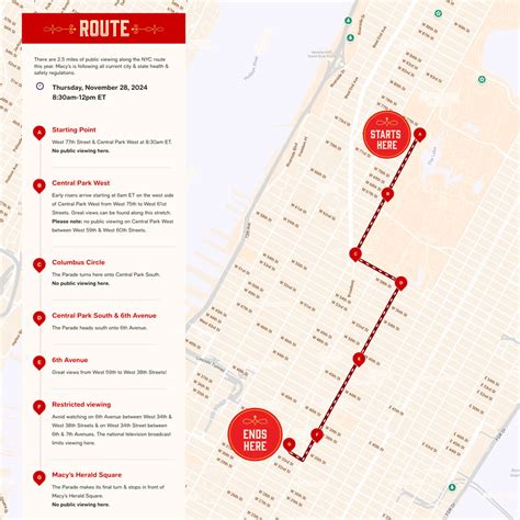 2024 Macy's Thanksgiving Day Parade Lineup and Route Map