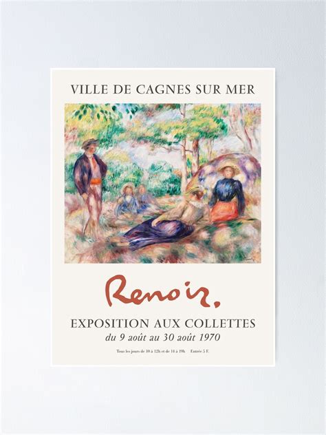 "Pierre Auguste Renoir Art Exhibition Poster" Poster for Sale by ...