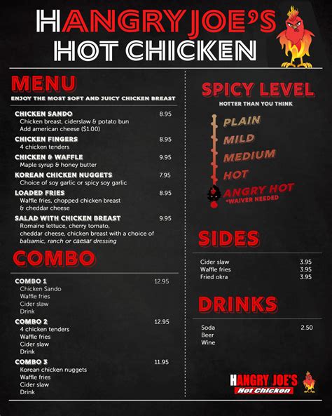 Our Menu - Hangry Joe's Hot Chicken