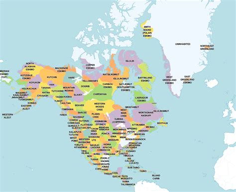 North American Map Of Native Tribes - Feliza Valentine