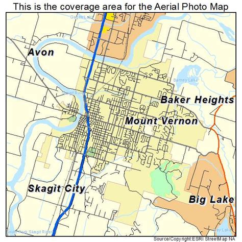 Aerial Photography Map of Mount Vernon, WA Washington