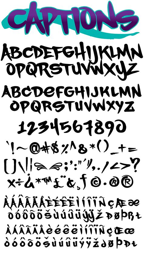 Captions Font Family - Graffiti Fonts