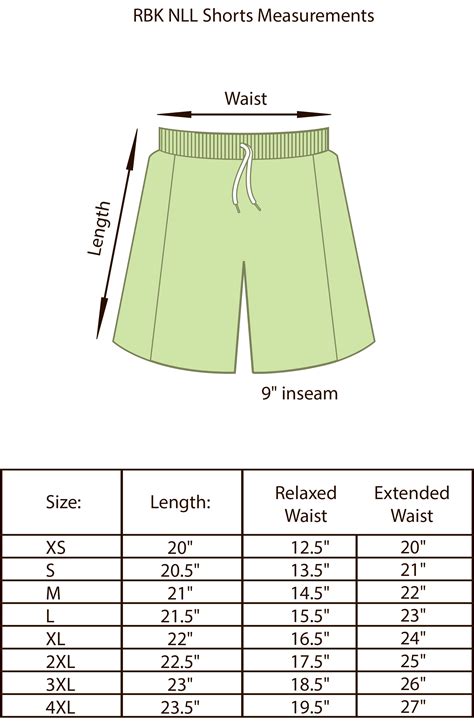 Reebok Size Chart - Greenbushfarm.com