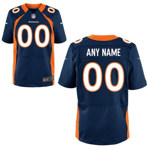 Men's Denver Broncos Nike Navy Custom Elite Jersey