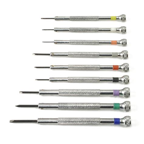 Watchmakers Watch Repair Screwdrivers Set of 9 Color Coded