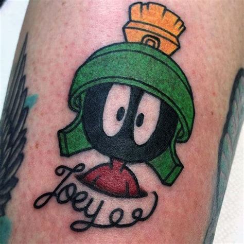 40 Marvin The Martian Tattoo Designs For Men - Cartoon Ink Ideas