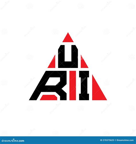 URI Triangle Letter Logo Design with Triangle Shape. URI Triangle Logo ...