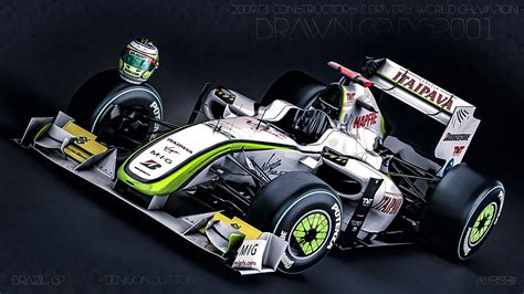 ArtStation - Brawn GP BGP001 - Jenson Button - Brazil 2009