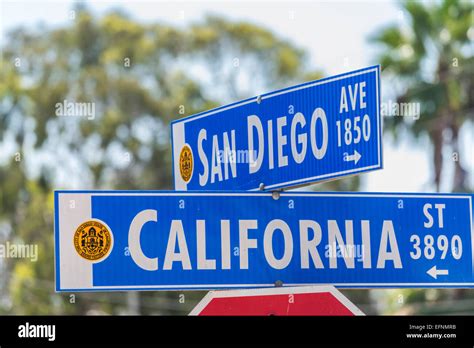 San Diego Avenue and California Street. Street signs. San Diego ...