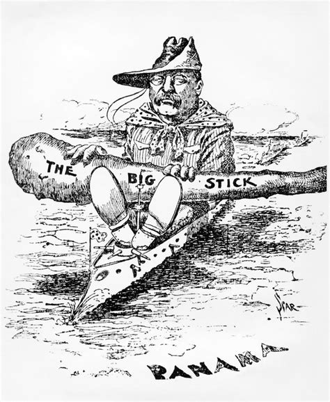 Cartoon of Theodore Roosevelt with "The Big Stick" posters & prints by ...