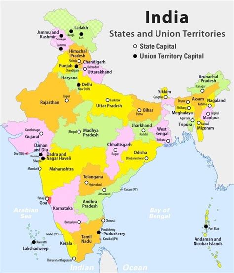 List of States and Capitals of India: India has 28 States and 8 UTs