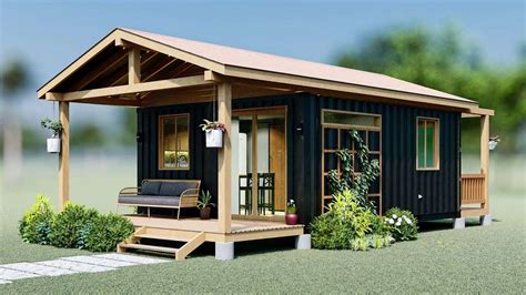 Shipping Container House Design Idea 2 x 20 ft - Dream Tiny Living