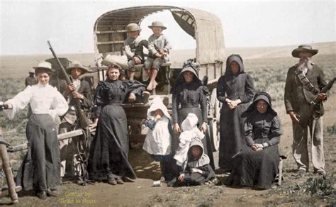 Boer family traveling by covered wagon circa 1900 | African history ...