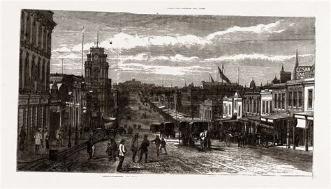 Melbourne 1880, View in Great Bourke Street, 1880, Australia posters ...