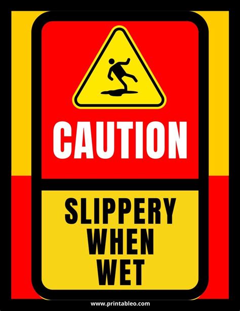 46+Slippery When Wet Signs | Download FREE Printable PDFs