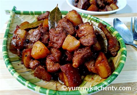 Adobong Baboy With Potatoes And Pineapple