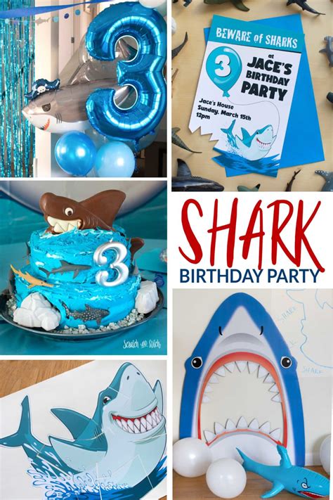 Shark Birthday Party - Cake, Decorations, and Games | Scratch and Stitch