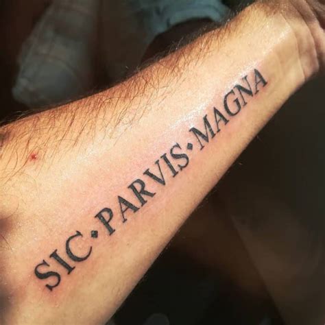 Top 101 Best Sic Parvis Magna Tattoo Ideas - [2021 Inspiration Guide]