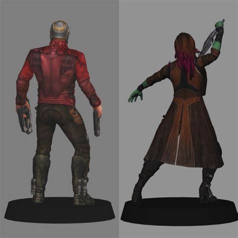 Starlord and gamora - avengers endgame 3D Model in Fantasy 3DExport