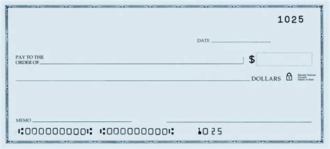 Blank Check | Printable checks, Blank check, Business checks