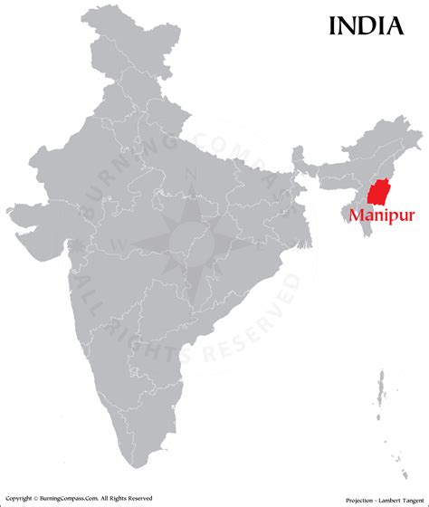 Manipur on India Map, Where is Manipur