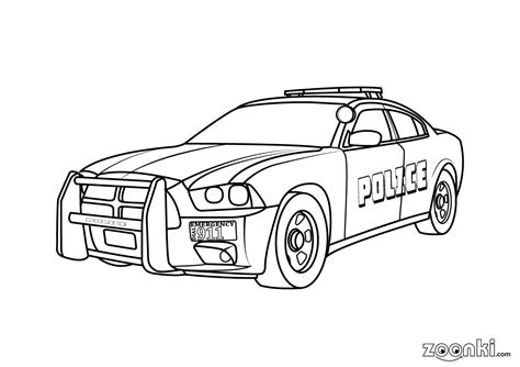 coloring-pages-zoonki-police-car-001 | Police cars, Cars coloring pages ...