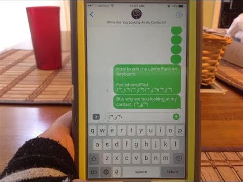 How to add the Lenny Face ( ͡° ͜ʖ ͡°) to IPhone Keyboard - YouTube