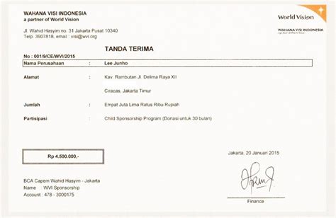 Contoh Surat Tanda Terima Giro Contoh Surat - Riset