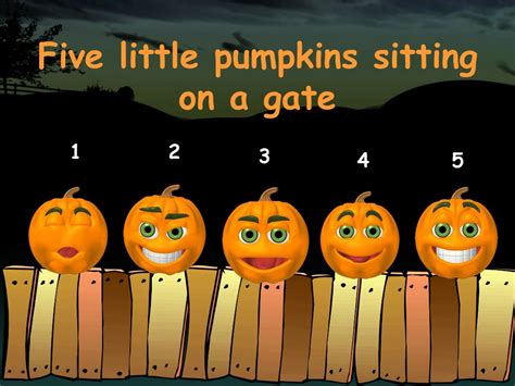 Five Little Pumpkins Sitting On A Gate Printable