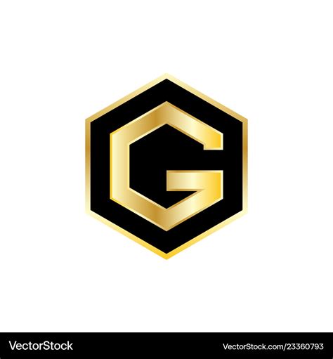 Gold letter g logo Royalty Free Vector Image - VectorStock