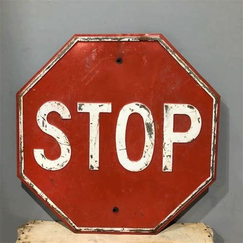 American Stop Road Sign Red | Road signs, Vintage store signs ...