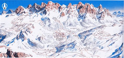 San Martino di Castrozza ski map