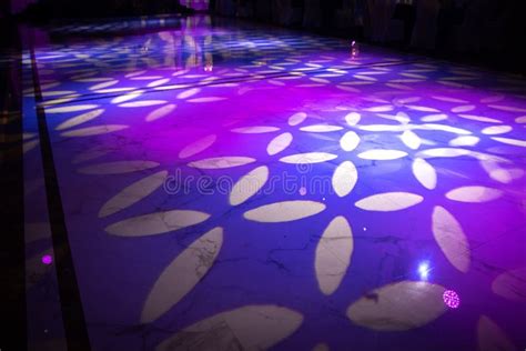 Light Pattern on a Dark Dance Floor Created by Professional Lighting ...