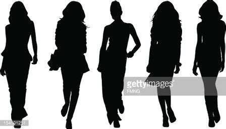 Silhouette Of Fashion Model Poses Stock Vector | Royalty-Free | FreeImages