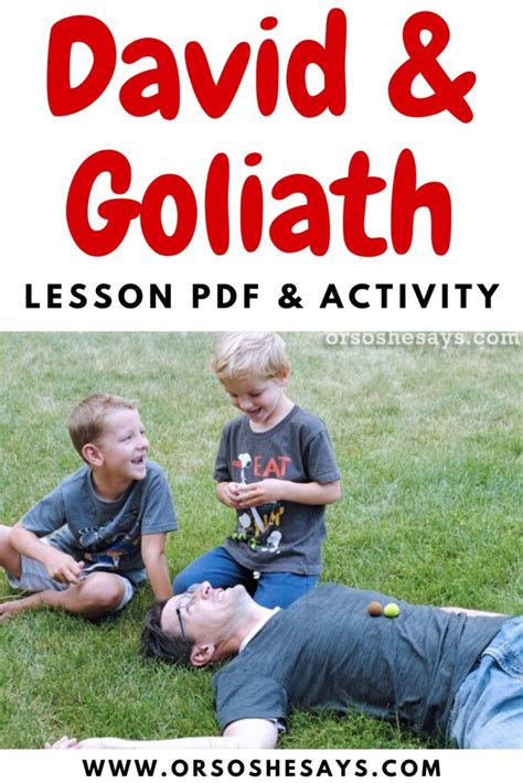 David and Goliath Lesson Ideas for Kids ~ Fun Activity Too!!