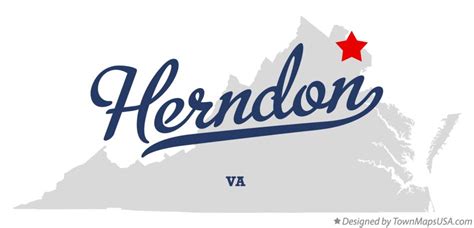 Map of Herndon, VA, Virginia