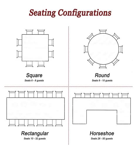 Rectangle Table Seating Chart