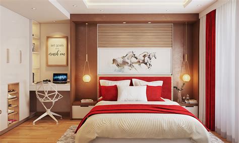 10 Red Colour Bedroom Designs For Your Home | Design Cafe