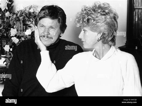 Charles Bronson actor with his actress wife Jill Ireland April 1984 ...