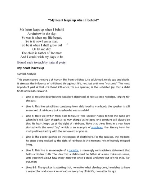 (DOC) "My heart leaps up when I behold" | Nguyen Hung - Academia.edu