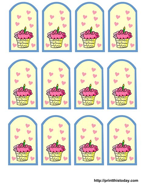 Free Printable Birthday Favor Tags